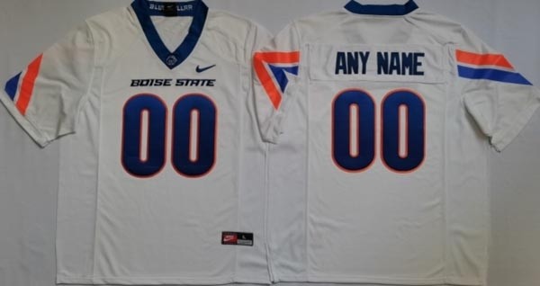 Men's Boise State Broncos Custom White Stitched Jersey(Name and number remark in comment column)