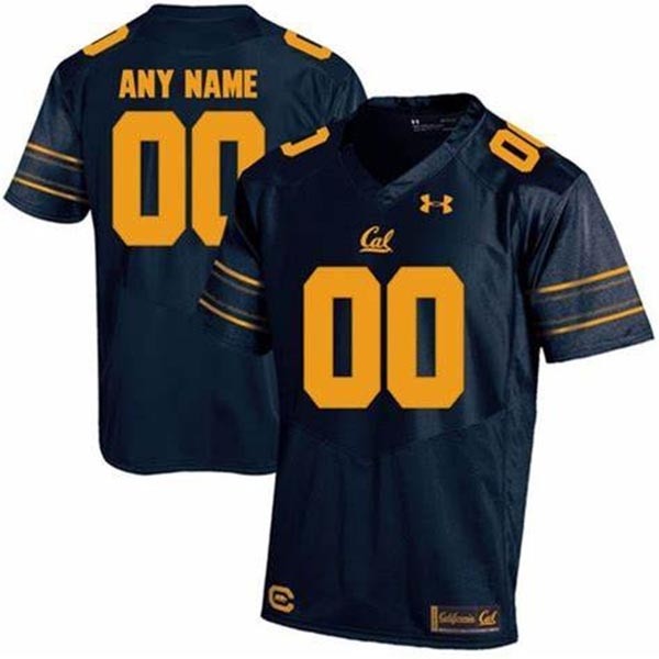 Men's California Golden Bears Custom Navy Stitched Jersey(Name and number remark in comment column)