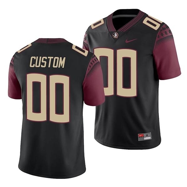 Men's Florida State Seminoles Custom Black Stitched Jersey(Name and number remark in comment column)