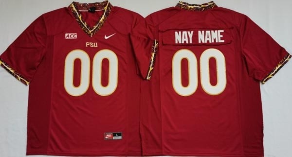 Men's Florida State Seminoles Custom Red FSU Stitched Jersey(Name and number remark in comment column)