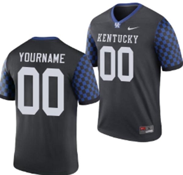 Men's Kentucky Wildcats Custom Black Stitched Jersey(Name and number remark in comment column)