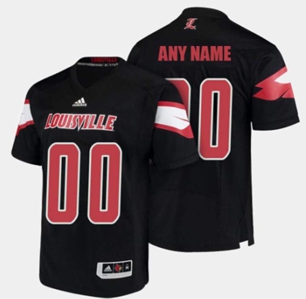 Men's Louisville Cardinals Custom Black Stitched Jersey(Name and number remark in comment column)