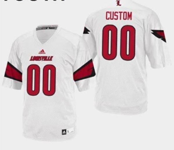 Men's Louisville Cardinals Custom White Stitched Jersey(Name and number remark in comment column)