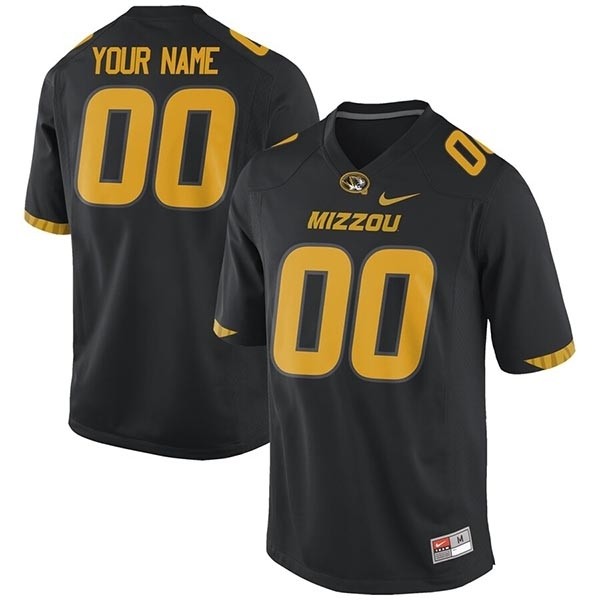 Men's Missouri Tigers Custom Black Stitched Jersey(Name and number remark in comment column)