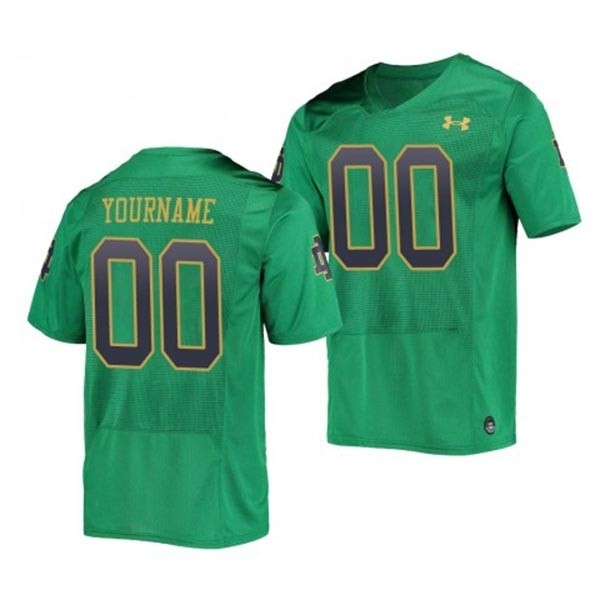 Men's Norte Dame Fighting Irish Custom Green Stitched Jersey(Name and number remark in comment column)