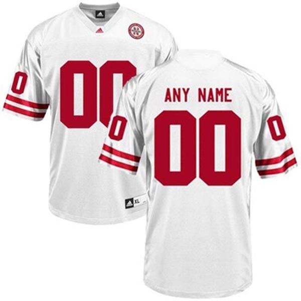 Men's Nebraska Huskers Custom White Stitched Jersey(Name and number remark in comment column)