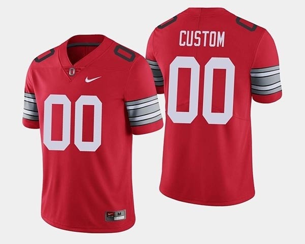 Men's Ohio State Buckeyes Custom Red 2018 Spring Game Limited Stitched Jersey(Name and number remark in comment column)