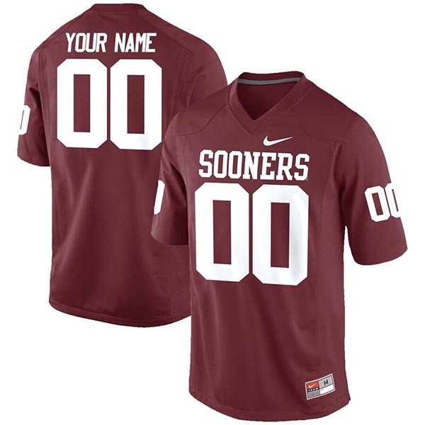 Men's Oklahoma Sooners Custom Red Stitched Nike Jersey(Name and number remark in comment column)