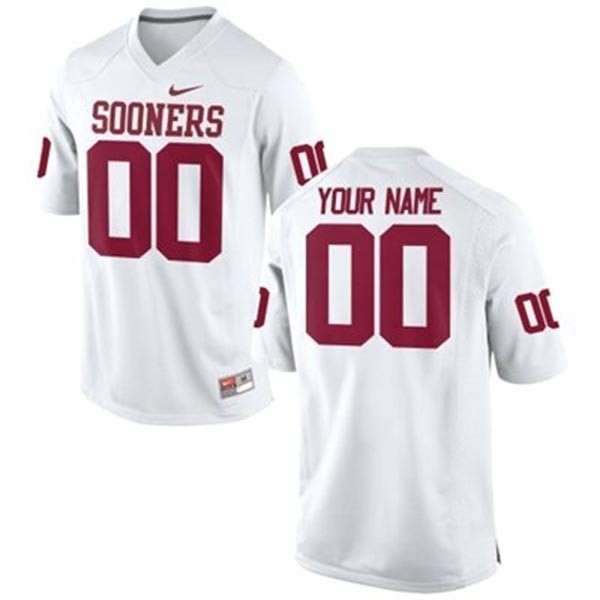 Men's Oklahoma Sooners Custom White Stitched Nike Jersey(Name and number remark in comment column)