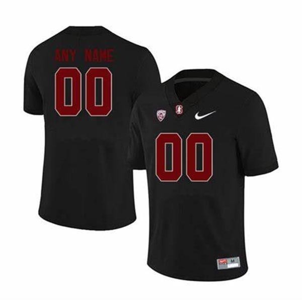 Men's Stanford Cardinals Custom Black Stitched Jersey(Name and number remark in comment column)