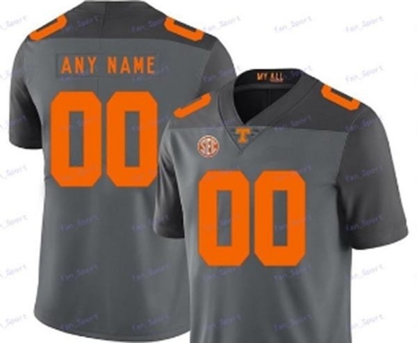 Men's Tennessee Volunteers Custom Grey Stitched Jersey(Name and number remark in comment column)