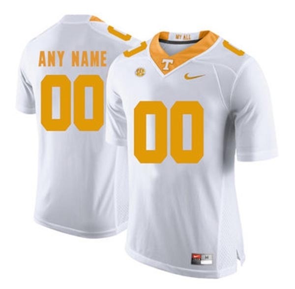 Men's Tennessee Volunteers Custom White Stitched Jersey(Name and number remark in comment column)