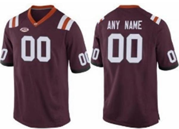 Men's Virginia Tech Hokies Custom Red Stitched Jersey(Name and number remark in comment column)