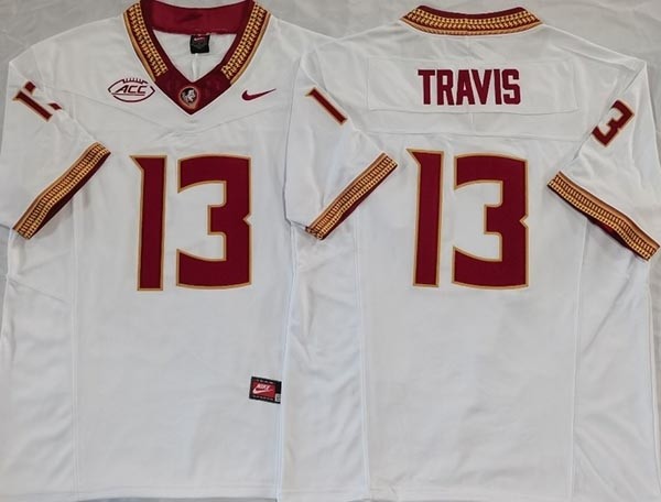 NCAA Florida State Seminoles #13 TRAVIS White F.U.S.E. Jersey