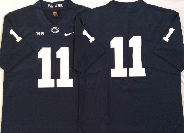 Men's Penn State Nittany Lions #11 Micah Parsons navy jersey without name