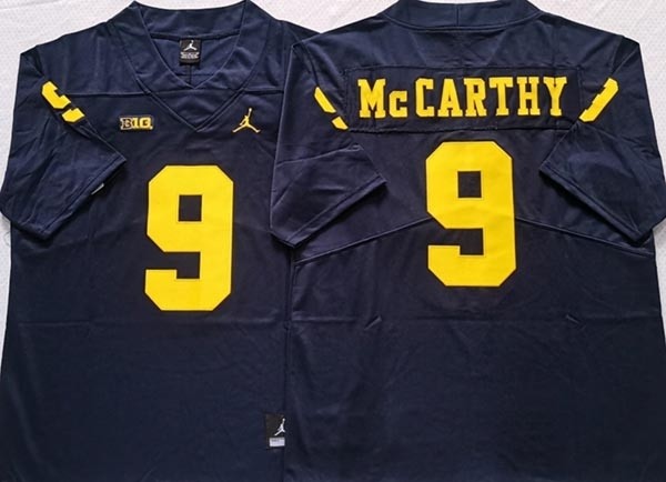 NCAA Michigan Wolverines #9 McCARTHY Blue 2023 Jersey