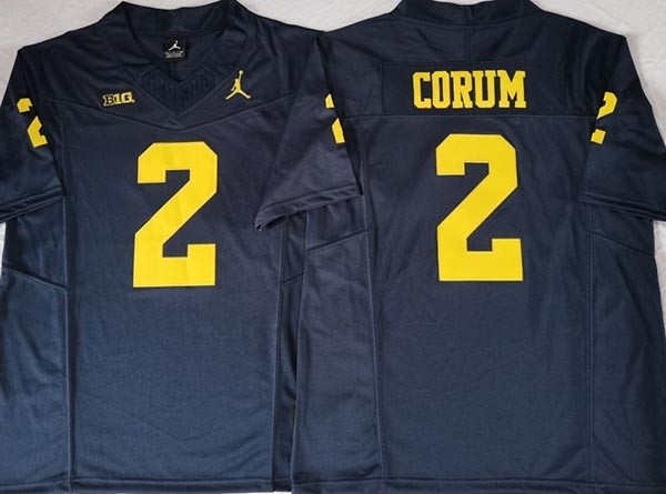 NCAA Michigan Wolverines #2 CORUM Navy F.U.S.E. Jersey