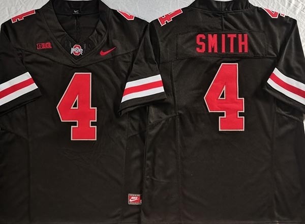 NCAA Ohio State Buckeyes #4 SMITH Black F.U.S.E. Jersey