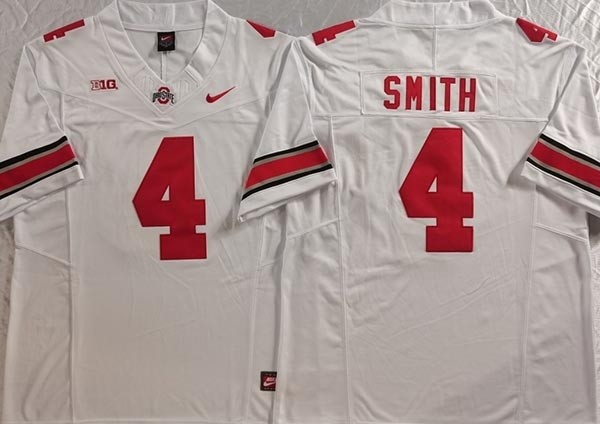 NCAA Ohio State Buckeyes #4 SMITH White F.U.S.E. Jersey