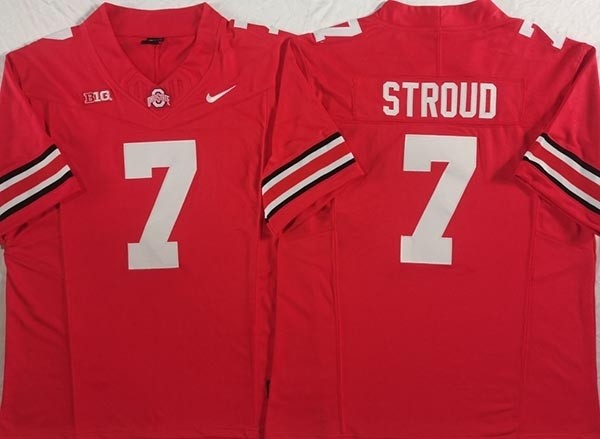 NCAA Ohio State Buckeyes #7 STROUD Red F.U.S.E. Jersey