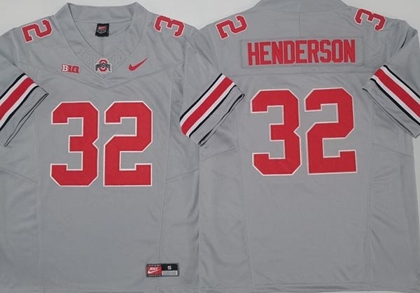 NCAA Ohio State Buckeyes #32 HENDERSON Grey F.U.S.E. Jersey