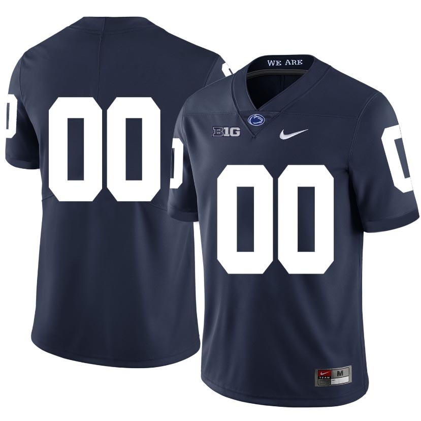 NCAA Penn State Nittany Lions Custom Blue Without Name Stitched College Jersey(Name and number remark in comment column)