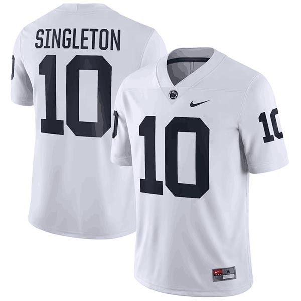 NCAA Penn State Nittany Lions #10 Nicholas Singleton white Lions Nike NIL Replica Football Jersey