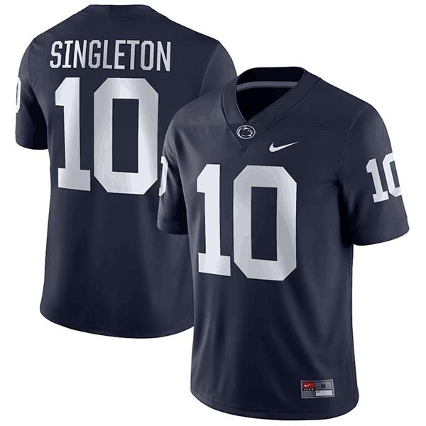 NCAA Penn State Nittany Lions #10 Nicholas Singleton white Nike NIL Replica Football Jersey