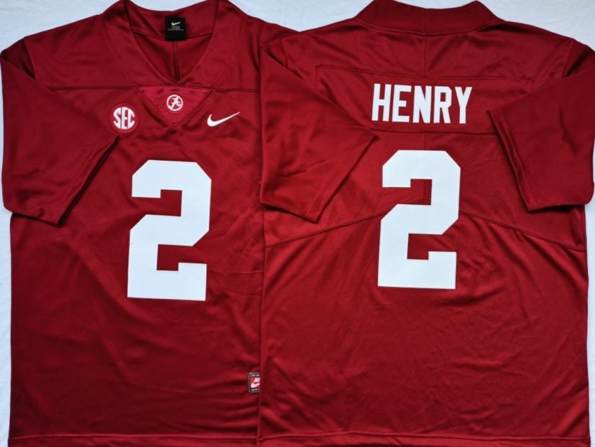 Alabama Crimson Tide #2 HENRY Red Nike College Football Jersey