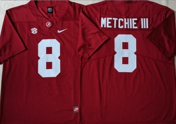 NCAA Alabama Crimson Tide Red #8 METCHIE III Red 2021 new jersey