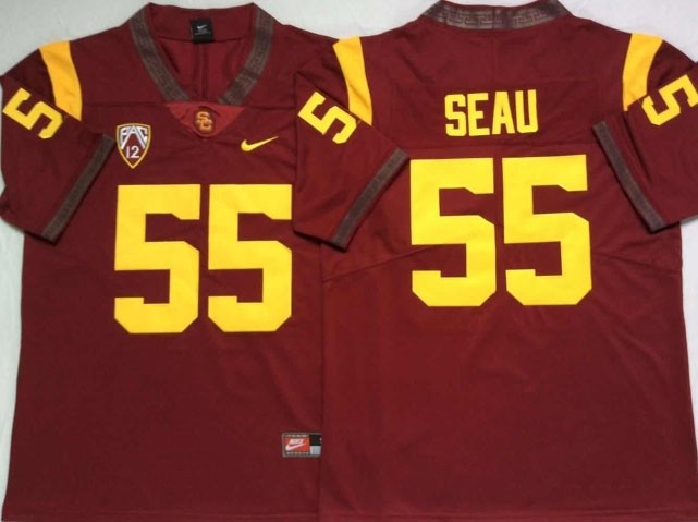 USC Trojans #55 Junior Seau Red College Football Jersey