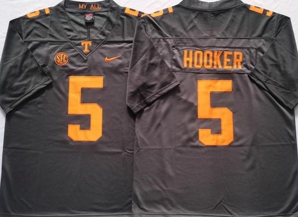 NCAA Tennessee Volunteers #5 HOOKER Gray 2023 Jersey