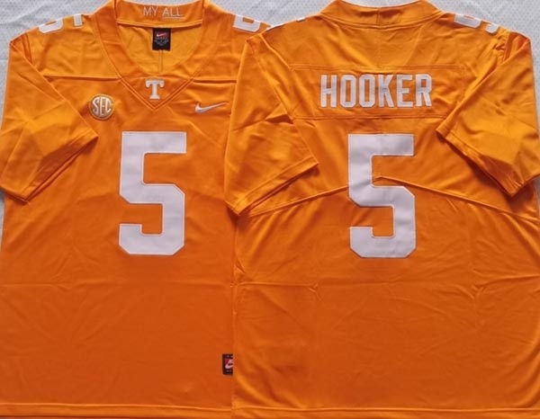 NCAA Tennessee Volunteers #5 HOOKER Orange 2023 Jersey