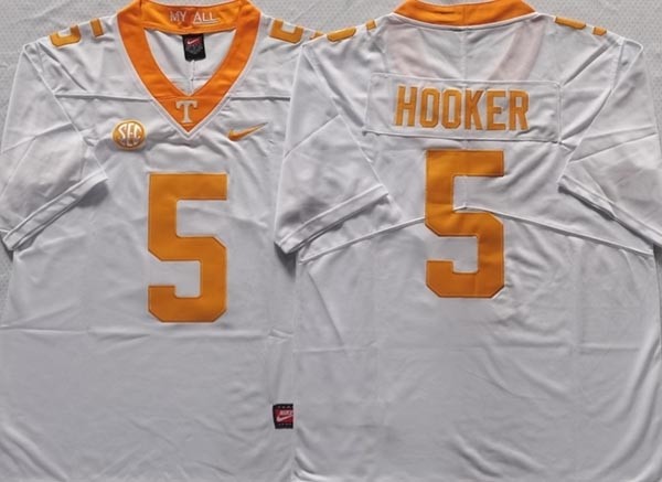 NCAA Tennessee Volunteers #5 HOOKER White 2023 Jersey