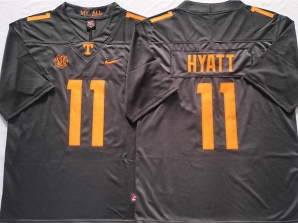 NCAA Tennessee Volunteers #11 HYATT Gray 2023 Jersey