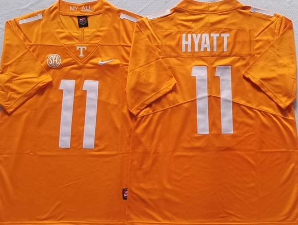 NCAA Tennessee Volunteers #11 HYATT Orange 2023 Jersey