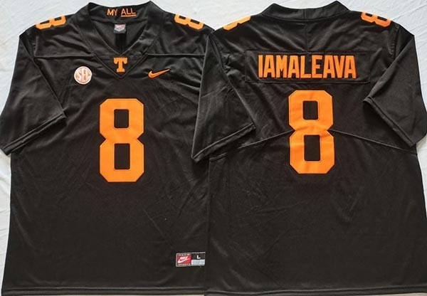 NCAA Tennessee Volunteers #8 IAMALEAVA Black Jersey