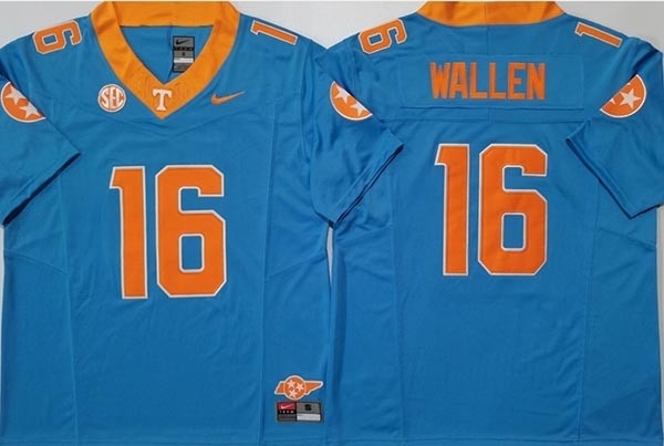 NCAA Tennessee Volunteers #16 WALLEN Blue F.U.S.E. Jersey