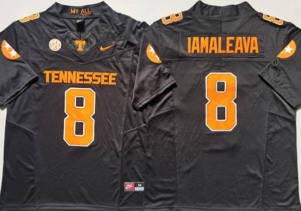 NCAA Tennessee Volunteers #8 IAMALEAVA Black F.U.S.E. Jersey