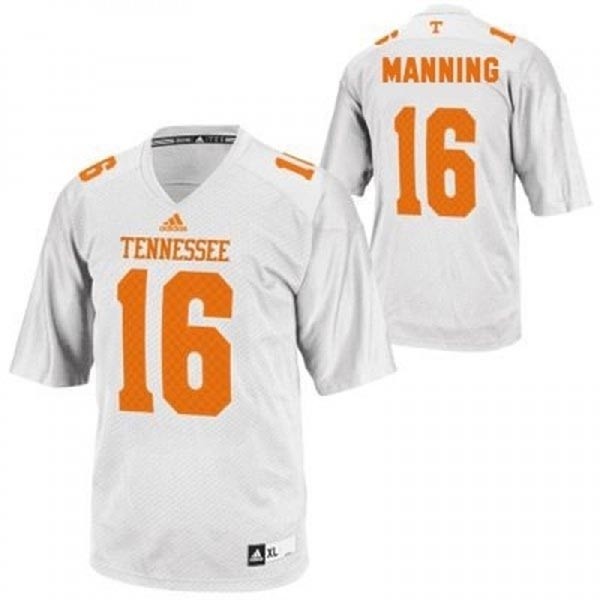 NCAA Tennessee Volunteers #16 Peyton Manning White Stitched Jersey