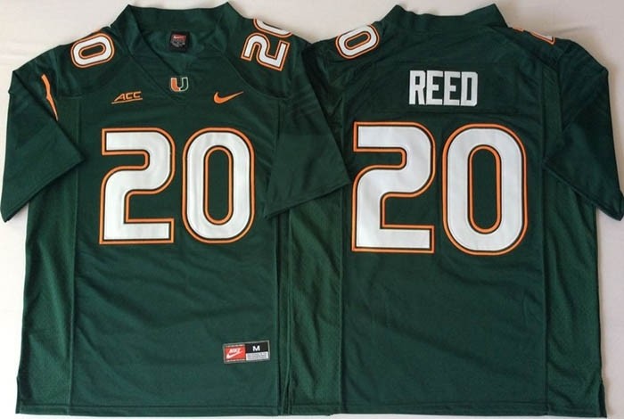 Miami Hurricanes Green #20 REED