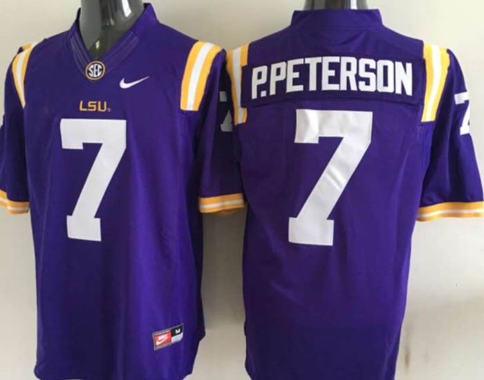 LSU Tigers Purple #7 P.PETERSON