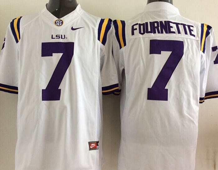 LSU Tigers white #7 Fournette