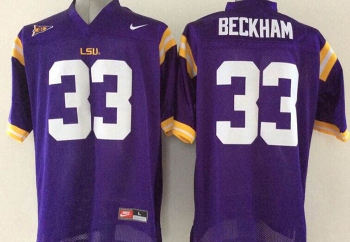 LSU Tigers Purple #33 Beckham