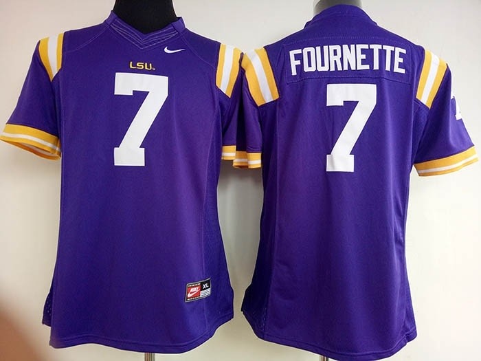 Womens LSU Tigers Purple #7 Fournette jersey