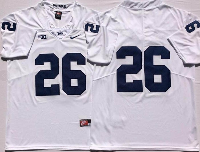 Penn State Nittany Lions White #26 BARKLEY