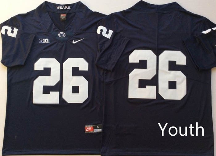 Youth Penn State Nittany Lions Blue #26 BARKLEY