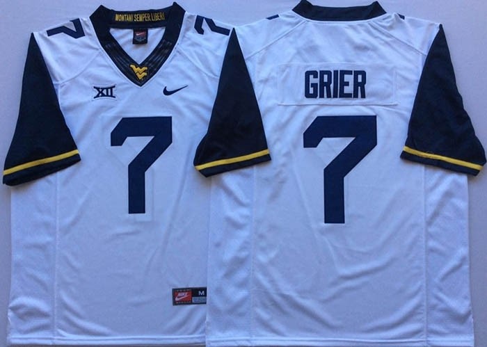 West Virginia Mountaineers White #7 GRIER