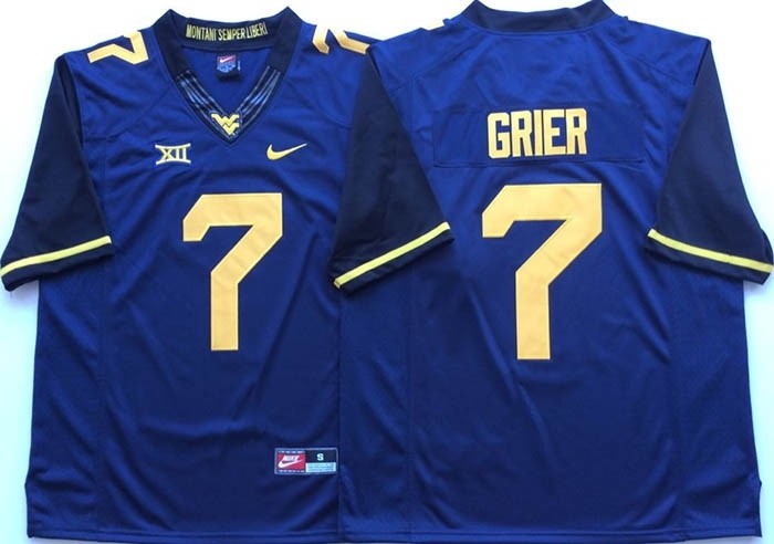 West Virginia Mountaineers Blue #7 GRIER