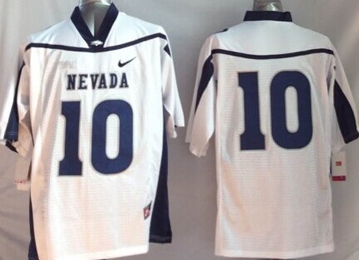 Nevada Wolf Pack white #10 jersey